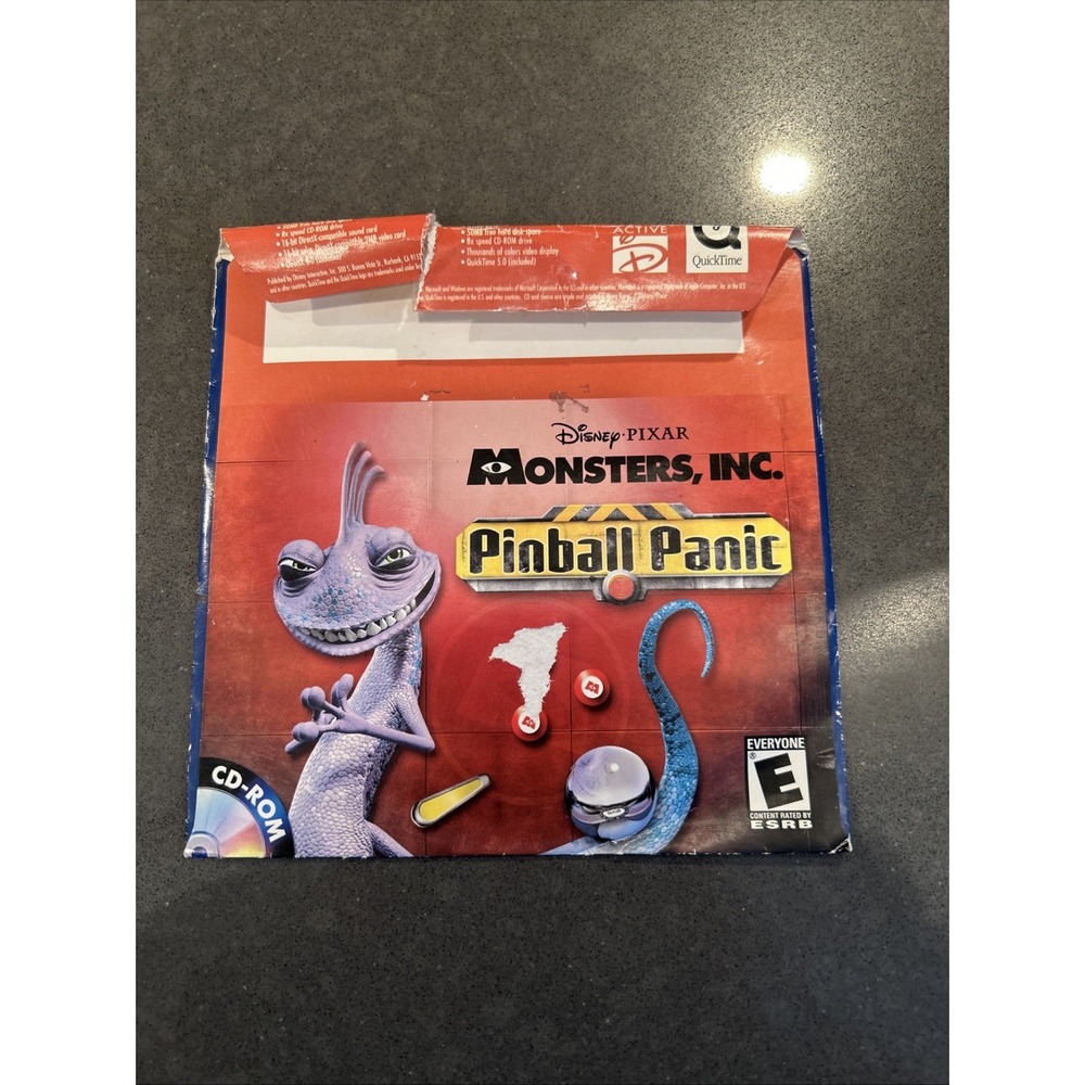 Disney Pixar Monsters Inc Pinball Panic 2002 CD Rom Windows Mac Game